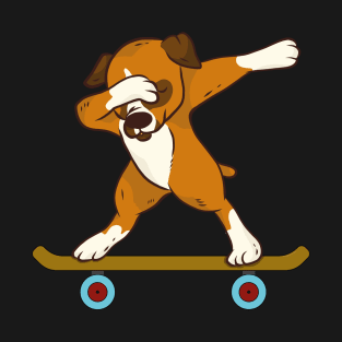 Dabbing Dog Dab Skateboard T-Shirt