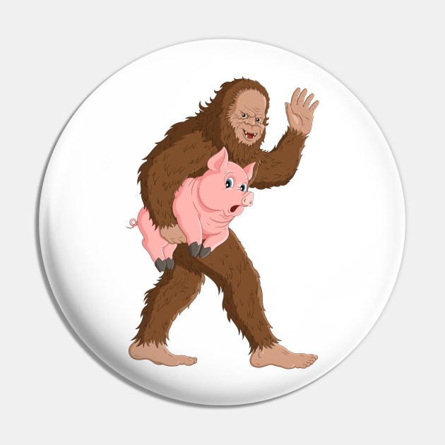 Bigfoot Sasquatch Chinese New Year of the Pig 2019 Pin by wingsofrage