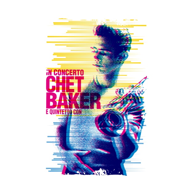 Chet Baker tour graphic by HAPPY TRIP PRESS