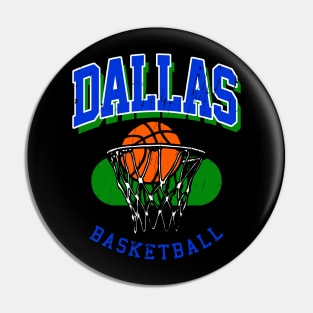 Vintage Dallas Basketball Pin