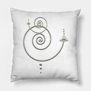 Silver spirals Pillow