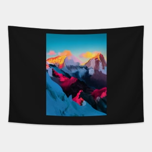 Sunset Mountains Tapestry