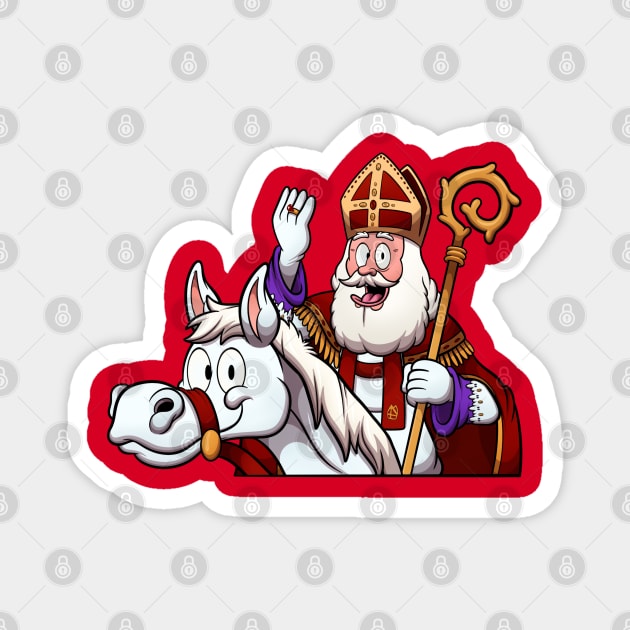 Saint Nicholas On Horse Magnet by TheMaskedTooner