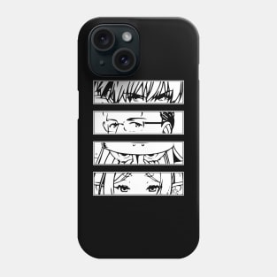 SNF1 Sousou no Frieren Beyond Journeys End at the Funeral manga characters HIMMEL HEITER EISEN FRIEREN black and white minimalist anime eyes vector gifts October 2023 Phone Case