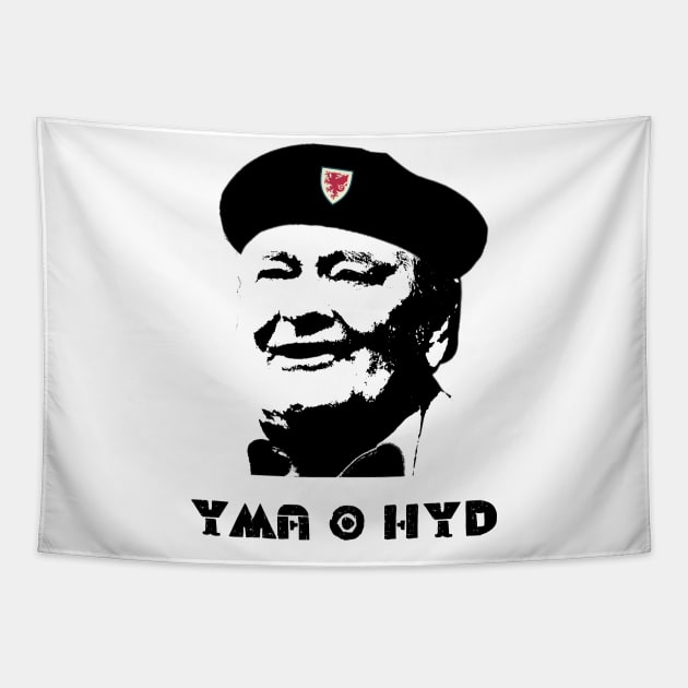 Yma O Hyd, Daffyd Iwan, Welsh folk hero Tapestry by Teessential