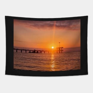 Beautiful Summer Sunrise in Burgas Bulgaria Tapestry