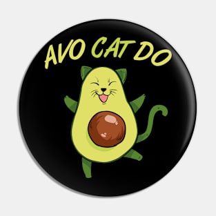 Guacamole Cat Avocado Vegan Avo Cat Do Avogato Pin
