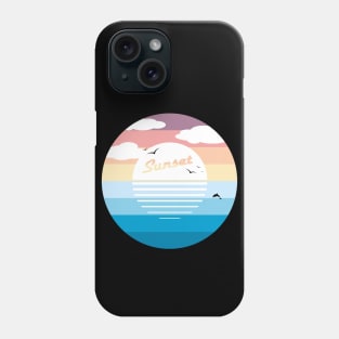 Breathtaking sunset at the beach Phone Case