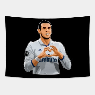 Gareth Bale Love Sign Celebration Tapestry