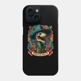 Cinco de Mayo With T-rex wearing a sombrero Hat Phone Case