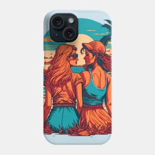 Two Girls on The Beach Phone Case