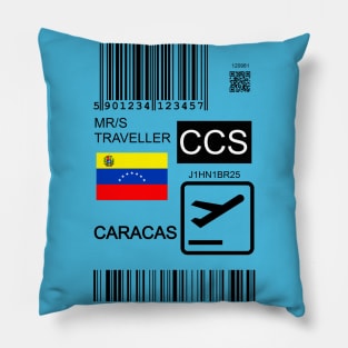 Caracas Venezuela travel ticket Pillow