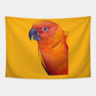 Sun Conure - bird portrait painting Tapestry