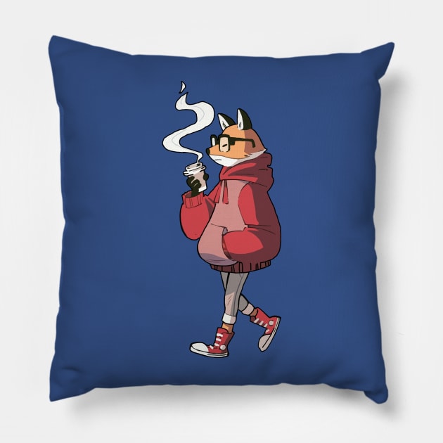 Coffee Fox Classic 2 Pillow by fradj