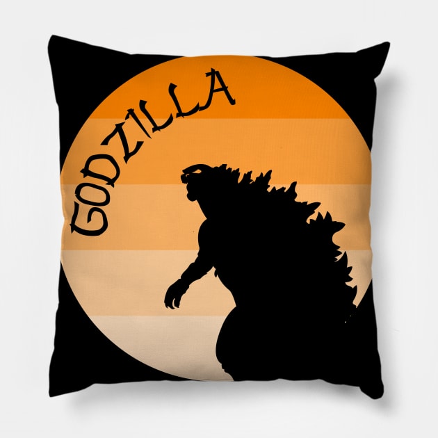 Godzilla 01 Pillow by SanTees