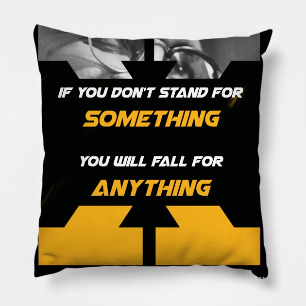 Malcolm X Quotes Pillow by ZUNAIRA