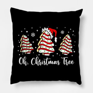 Oh Christmas Tree Cakes Debbie Funny Christmas Snack Cake Pillow