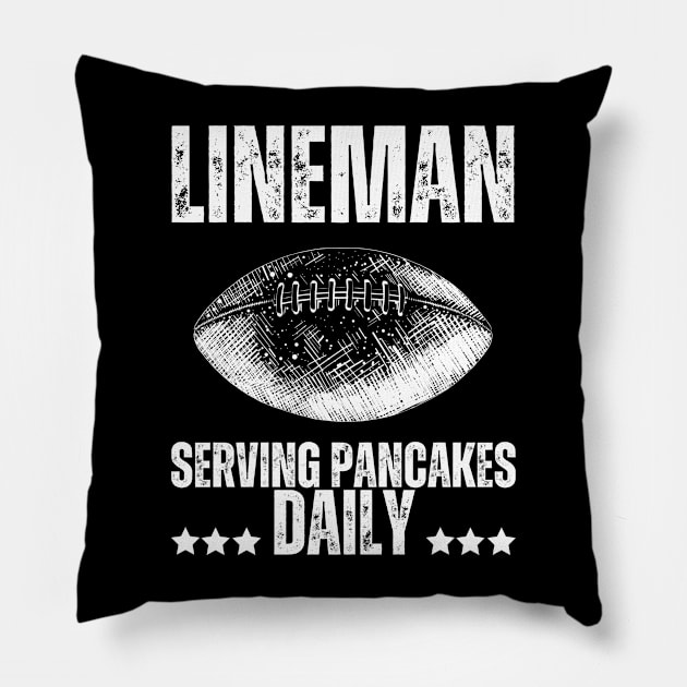 Lineman Serving Pancakes Daily Pillow by TheAwesome