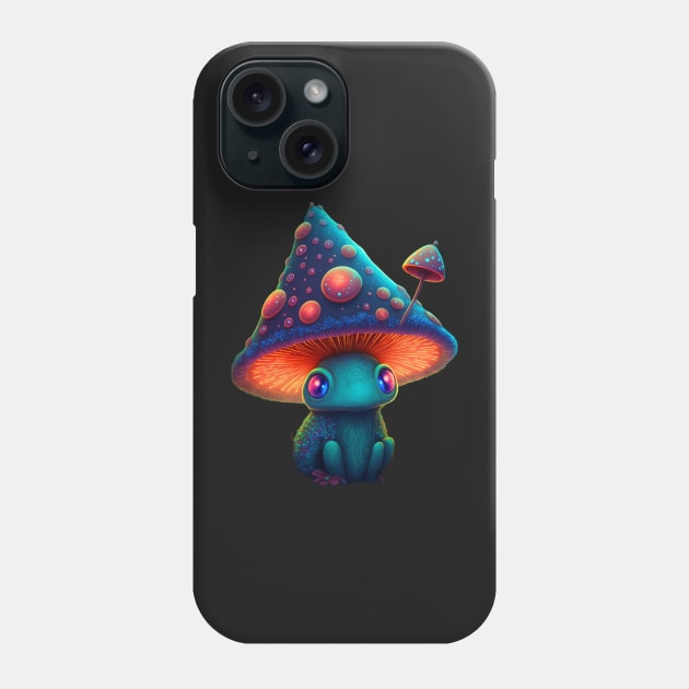 magical toadstool mushroom character sleepy face Phone Case by Bam-the-25th