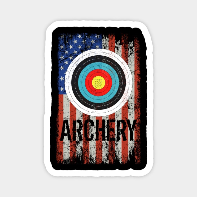 Archery USA Flag Target Bullseye Magnet by AmazingDesigns