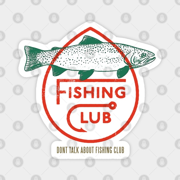 Fishing Club Magnet by Midcenturydave