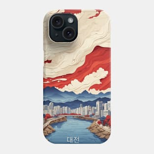 Daejeon South Korea Starry Night Travel Tourism Retro Vintage Phone Case