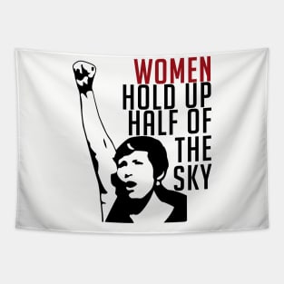 Women Hold Up Half Of The Sky - Feminist, Revolutionary, Radical, Leftist Tapestry