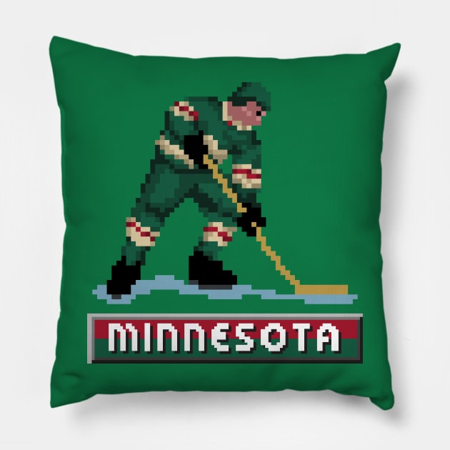 Minnesota Hockey Pillow by clarkehall