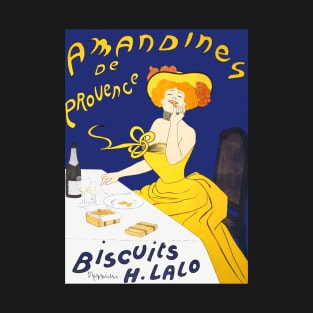 Woman Eating Biscuits Vintage Art Nouveau Poster T-Shirt