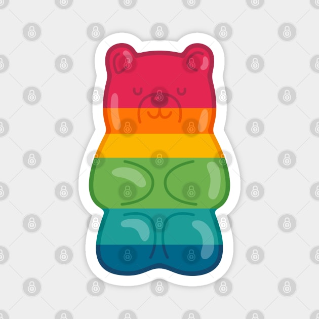 Rainbow Gummy Bear Magnet by AndyWestface
