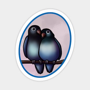 Lovebirds blue Magnet