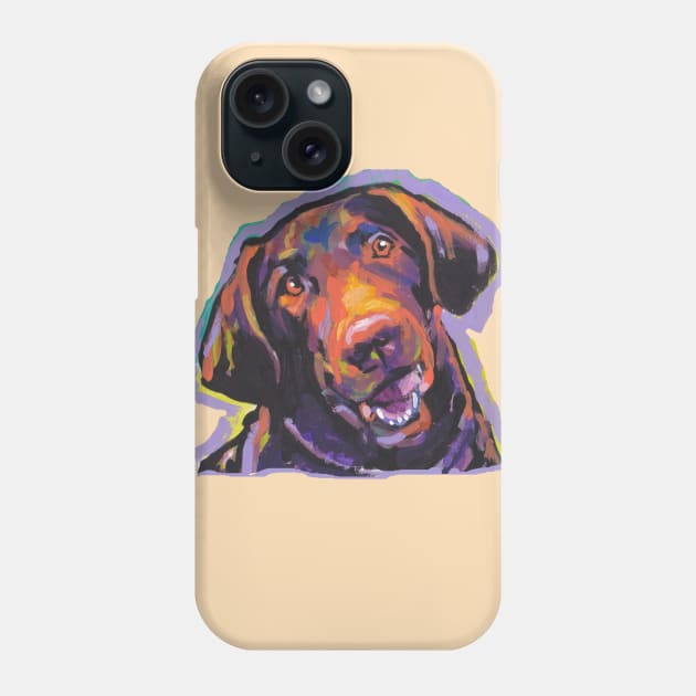 Chesapeake Bay Retriever Dog Bright colorful pop dog art Phone Case by bentnotbroken11