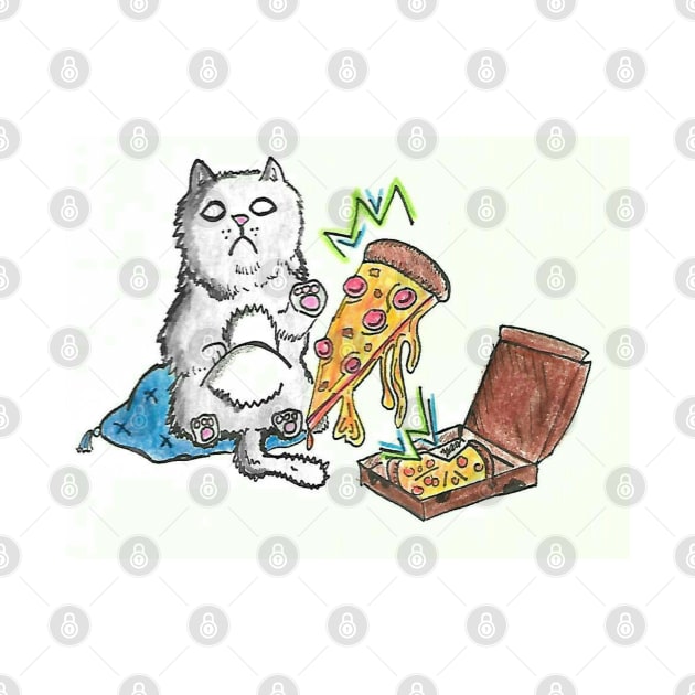 Pizza Cat by Artofmiarussell 