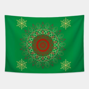 Christmas Mandala Tapestry