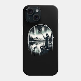 Aurora Fisherwoman - Northern Lights Landscape Artwork Phone Case