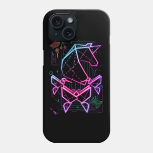 unicornio de neon Phone Case