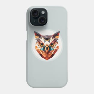 Geometric Owl: Polygonal Avian Art" Phone Case