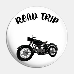 Road trip Bike design  totes, phone cases, mugs, masks, hoodies, notebooks, stickers pins Pin