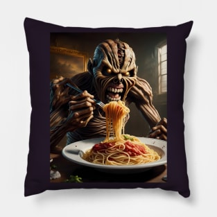 Eddie eating spaghetti Pillow