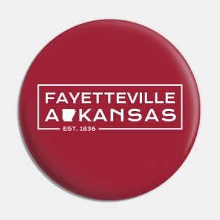 Fayetteville, Arkansas Modern Design Pin