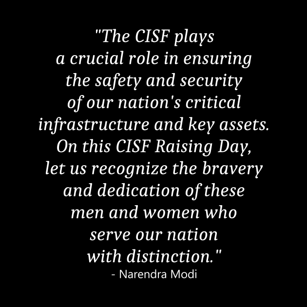 Quote About CISF Raising Day by Fandie