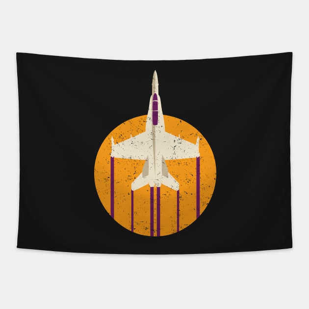 F-18 Hornet Jet Fighter Airplane Tapestry by danchampagne