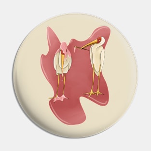 Painted Stork Pin