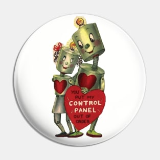 Robot Love Valentine Pin