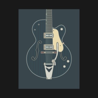 Rockabilly Guitar in Dark T-Shirt