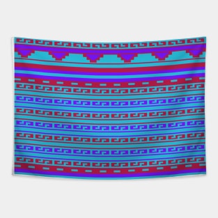 Ethnic Mexican Aztec  geometric pattern Tapestry