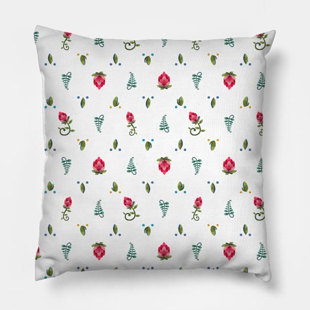 Simple Protea Flower Pattern Pillow by maak and illy