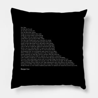 Harper Lee Quotes Pillow