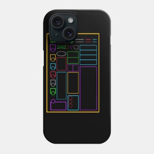 Character sheet design Phone Case