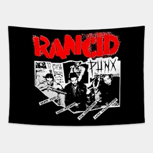 punk red type bot Tapestry